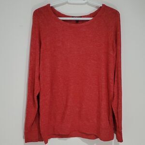 𝅺buffalo large crew neck red long sleeve sweater